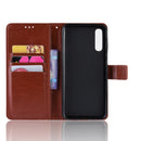 Magnetic Buckle Retro Crazy Horse Texture Horizontal Flip Leather Case for Galaxy A70, with Holder & Card Slots & Photo Frame(Brown)