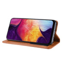 Magnetic Buckle Retro Crazy Horse Texture Horizontal Flip Leather Case for Galaxy A70, with Holder & Card Slots & Photo Frame(Brown)