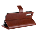 Retro Crazy Horse Texture Horizontal Flip Leather Case for Galaxy A70, with Holder & Card Slots & Photo Frame (Brown)