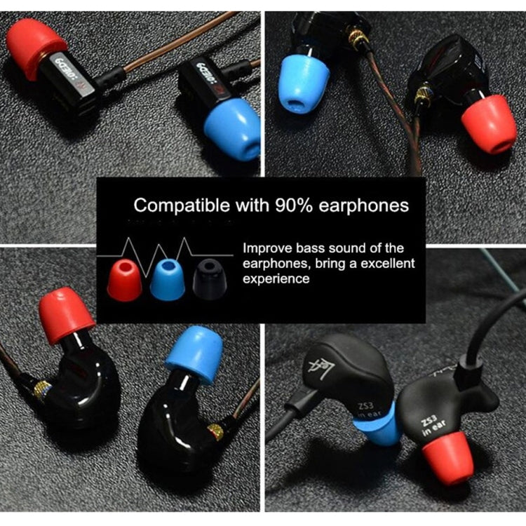 KZ 6 PCS Sound Insulation Noise Cancelling Memory Foam Earbuds Kit for All In-ear Earphone, Size: L & M & S(Blue)