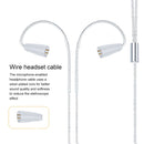 IE80 Plug Silver-plated Headphone Wire with Mic(Silver)