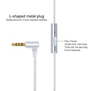 IE80 Plug Silver-plated Headphone Wire with Mic(Silver)