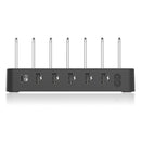 008PD Multi-function AC 100V~240V 6 Ports USB-C PD Detachable Charging Station Smart Charger, US/EU/UK/AU/Japanese Plug(Black)