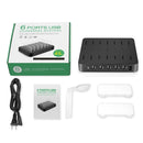 008PD Multi-function AC 100V~240V 6 Ports USB-C PD Detachable Charging Station Smart Charger, US/EU/UK/AU/Japanese Plug(Silver)