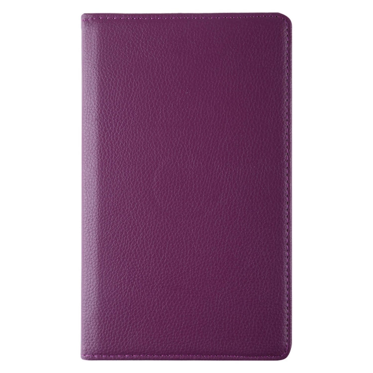 Litchi Texture Rotating ClassicBusiness Horizontal Flip Leather Case for Galaxy Tab A 8.0 T290 / T295 (2019), with Holder (Purple)