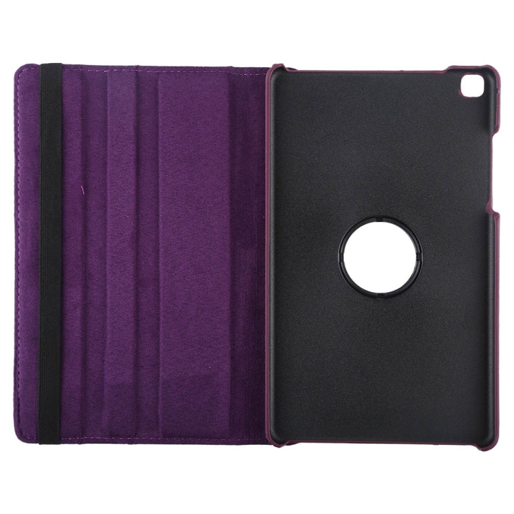Litchi Texture Rotating ClassicBusiness Horizontal Flip Leather Case for Galaxy Tab A 8.0 T290 / T295 (2019), with Holder (Purple)