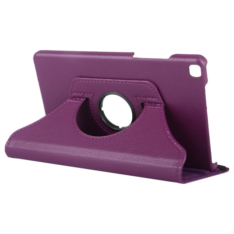 Litchi Texture Rotating ClassicBusiness Horizontal Flip Leather Case for Galaxy Tab A 8.0 T290 / T295 (2019), with Holder (Purple)
