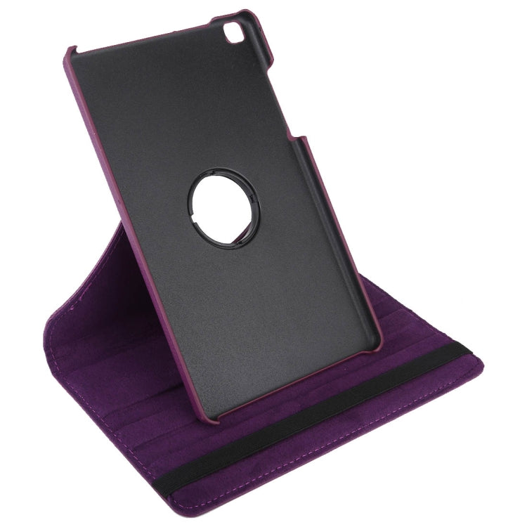 Litchi Texture Rotating ClassicBusiness Horizontal Flip Leather Case for Galaxy Tab A 8.0 T290 / T295 (2019), with Holder (Purple)
