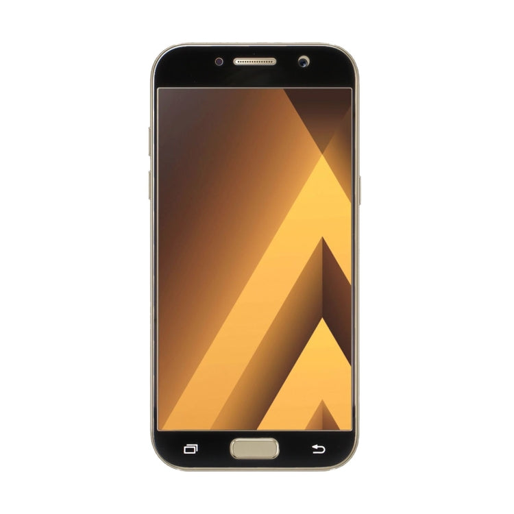 For Galaxy A7 (2017) / A720 0.33mm 9H Surface Hardness Silk-screen Full Screen Tempered Glass Screen Protector(Black)