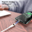 1m USB to USB-C / Type-C 540 Degree Rotating Magnetic Charging Cable (Black)