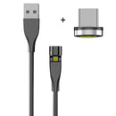 1m USB to USB-C / Type-C 540 Degree Rotating Magnetic Charging Cable (Black)