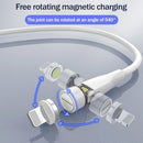 1m USB to USB-C / Type-C 540 Degree Rotating Magnetic Charging Cable (White)