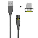 1m USB to Micro USB 540 Degree Rotating Magnetic Charging Cable (Black)