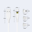 1m USB to Micro USB 540 Degree Rotating Magnetic Charging Cable (Black)