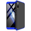GKK Three Stage Splicing Full Coverage PC Case for Samsung Galaxy A7 (2018) (Black Blue)