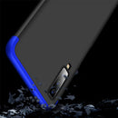 GKK Three Stage Splicing Full Coverage PC Case for Samsung Galaxy A7 (2018) (Black Blue)