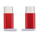 Type-C Male to Micro USB 2.0 Female Converter Adapter, For Galaxy S8 & S8 + / LG G6 / Huawei P10 & P10 Plus / Oneplus 5 / Xiaomi Mi6 & Max 2 /and other Smartphones(Red)