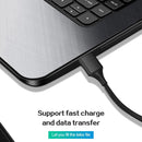 M11 3A USB to USB-C / Type-C Nylon Braided Magnetic Data Cable, Cable Length: 1m (Silver)