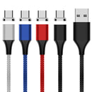 M11 3A USB to USB-C / Type-C Nylon Braided Magnetic Data Cable, Cable Length: 2m (Silver)