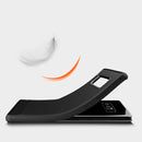 For Galaxy Note 8 Carbon Fiber TPU Brushed Texture Shockproof Protective Back Cover Case (Black)