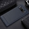 For Galaxy Note 8 Carbon Fiber TPU Brushed Texture Shockproof Protective Back Cover Case (navy)