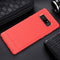 For Galaxy Note 8 Carbon Fiber TPU Brushed Texture Shockproof Protective Back Cover Case (Red)