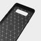 For Galaxy Note 8 Carbon Fiber TPU Brushed Texture Shockproof Protective Back Cover Case (Red)