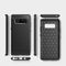 For Galaxy Note 8 Carbon Fiber TPU Brushed Texture Shockproof Protective Back Cover Case (Red)