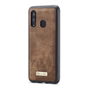 CaseMe-008 Detachable Multifunctional Retro Frosted Horizontal Flip Leather Case for Galaxy A20 / M10S, with Card Slot & Holder & Zipper Wallet & Photo Frame(Brown)