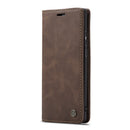 CaseMe-013 Multifunctional Retro Frosted Horizontal Flip Leather Case for Galaxy A30S / A50S / A50, with Card Slot & Holder & Zipper Wallet & Photo Frame(Coffee)