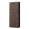 CaseMe-013 Multifunctional Retro Frosted Horizontal Flip Leather Case for Galaxy A30S / A50S / A50, with Card Slot & Holder & Zipper Wallet & Photo Frame(Coffee)