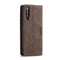 CaseMe-013 Multifunctional Retro Frosted Horizontal Flip Leather Case for Galaxy A30S / A50S / A50, with Card Slot & Holder & Zipper Wallet & Photo Frame(Coffee)