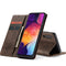 CaseMe-013 Multifunctional Retro Frosted Horizontal Flip Leather Case for Galaxy A30S / A50S / A50, with Card Slot & Holder & Zipper Wallet & Photo Frame(Coffee)