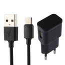 5V 2.1A Intelligent Identification USB Charger with 1m USB to USB-C / Type-C Charging Cable, EU Plug, For Galaxy S8 & S8 + / LG G6 / Huawei P10 & P10 Plus / Xiaomi Mi 6 & Max 2 and other Smartphones(Black)