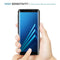 For Galaxy A8+ (2018) 3D Curved Edge 9H Hardness Tempered Glass Screen Protector(Black)
