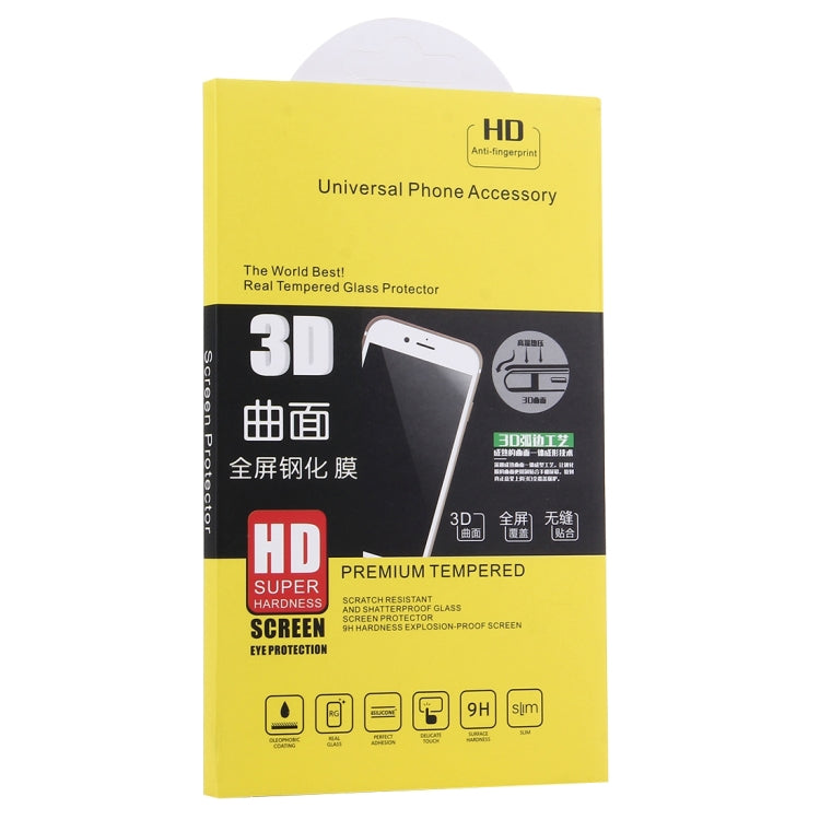 For Galaxy A8+ (2018) 3D Curved Edge 9H Hardness Tempered Glass Screen Protector(Black)