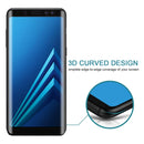 For Galaxy A8 (2018) 3D Curved Edge 9H Hardness Tempered Glass Screen Protector(Black)
