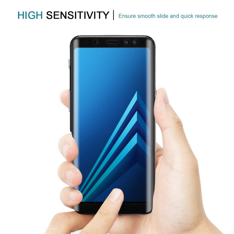 For Galaxy A8 (2018) 3D Curved Edge 9H Hardness Tempered Glass Screen Protector(Black)
