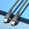 ADC-009 USB-C / Type-C to USB-C / Type-C Zinc Alloy Hose Fast Charging Data Cable, Cable Length: 1m(Gun Metal)