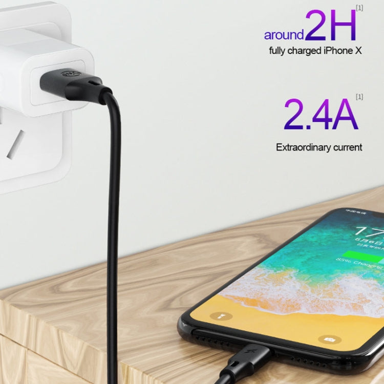 WK WDC-092 2m 2.4A Max Output Full Speed Pro Series USB to Micro USB Data Sync Charging Cable(Black)