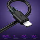 WK WDC-092 3m 2.4A Max Output Full Speed Pro Series USB to USB-C / Type-C Data Sync Charging Cable(Black)