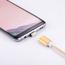 1m Weave Style 2A Magnetic USB-C / Type-C to USB Weave Style Data Sync Charging Cable with LED Indicator, For Galaxy S8 & S8 + / LG G6 / Huawei P10 & P10 Plus / Xiaomi Mi6 & Max 2 and other Smartphones (Gold)