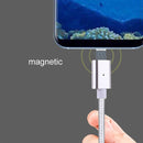 1m Weave Style 2A Magnetic USB-C / Type-C to USB Weave Style Data Sync Charging Cable with LED Indicator, For Galaxy S8 & S8 + / LG G6 / Huawei P10 & P10 Plus / Xiaomi Mi6 & Max 2 and other Smartphones (Silver)