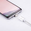 1m Weave Style 2A Magnetic USB-C / Type-C to USB Weave Style Data Sync Charging Cable with LED Indicator, For Galaxy S8 & S8 + / LG G6 / Huawei P10 & P10 Plus / Xiaomi Mi6 & Max 2 and other Smartphones (Silver)