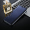 For Galaxy S9+ PU Electroplating Mirror Horizontal Flip Leather Case with Holder(Black)