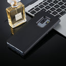 For Galaxy S9+ PU Electroplating Mirror Horizontal Flip Leather Case with Holder(Black)