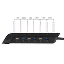 YM-UD06 5V 10.2A Output Universal Desktop Detachable 6 Ports USB Charging Station Multi-Device Hub Charging Dock, For iPad , Tablets, iPhone, Galaxy, Huawei, Xiaomi, LG, HTC and Other Smart Phones, Rechargeable Devices(Black)