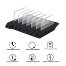 YM-UD06 5V 10.2A Output Universal Desktop Detachable 6 Ports USB Charging Station Multi-Device Hub Charging Dock, For iPad , Tablets, iPhone, Galaxy, Huawei, Xiaomi, LG, HTC and Other Smart Phones, Rechargeable Devices(Black)