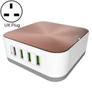 LDNIO A8101 8 x USB Ports QC3.0 Smart Travel Charger, UK Plug(Rose Gold)