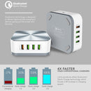 LDNIO A8101 8 x USB Ports QC3.0 Smart Travel Charger, US Plug(Rose Gold)